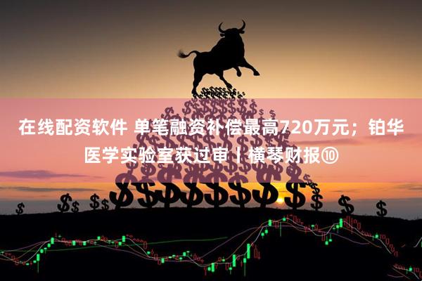 在线配资软件 单笔融资补偿最高720万元；铂华医学实验室获过审丨横琴财报⑩